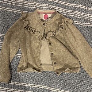 Mini Boden Kids Glitter Cardigan - gold